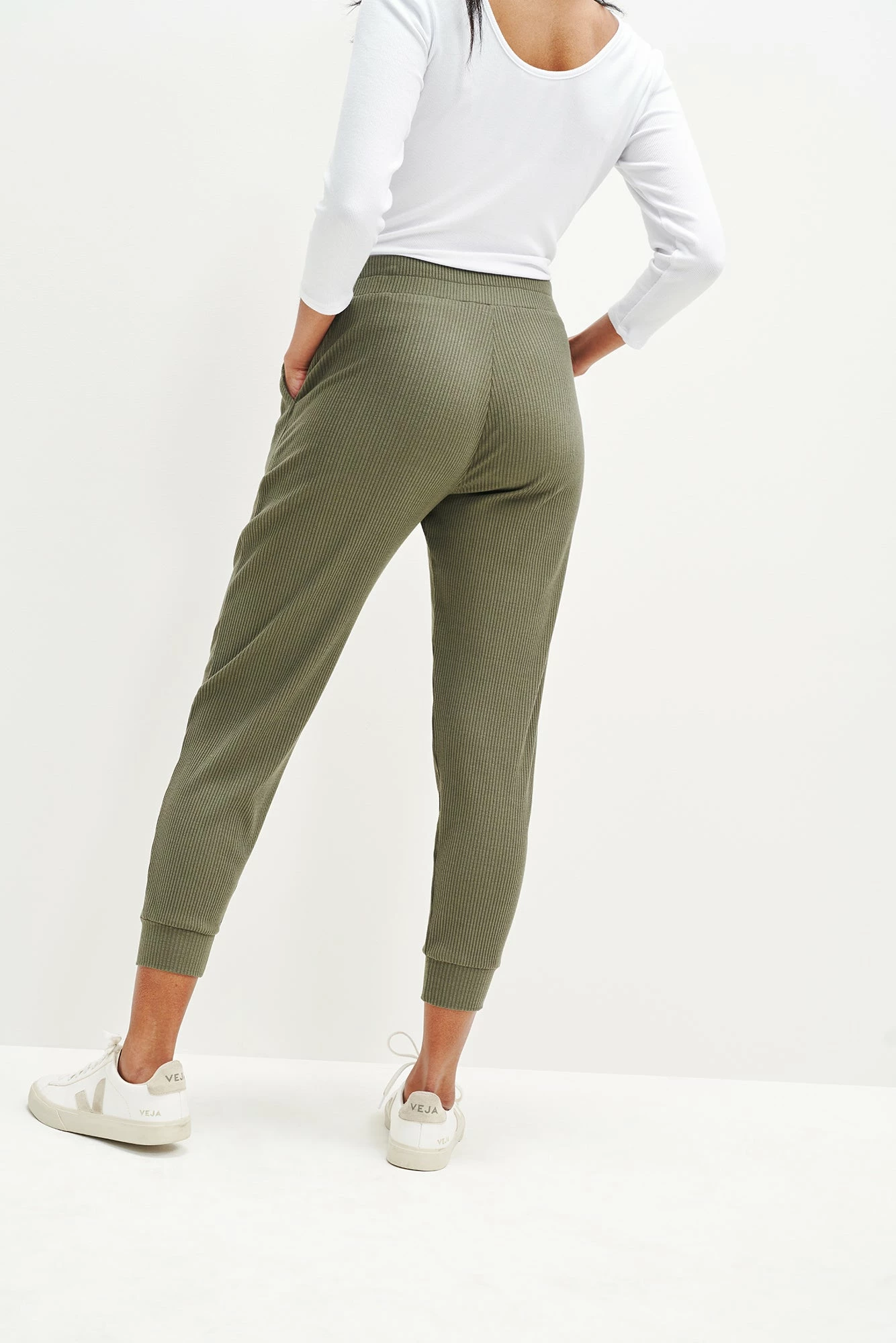Skylar Paris Rib Joggers - Vetiver 5 Skylar Paris Rib Joggers - Vetiver - Image 3
