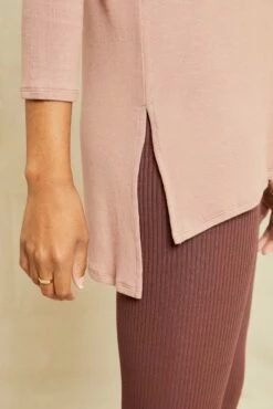 Celine 3/4 Sleeve Dream Rib Tee - Quartz -AMOUR VERT Sales 211013 AV October ECOMM 0069CelineQuartzDreamRib 8375 web 4f52dee3 d01c 4866 8b9d 98e0c62fe968