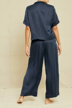 Mabel Cottonseed Cupro Pajama Pants - Navy -AMOUR VERT Sales 211013 AV October ECOMM 0222MabelNavy 5250 6b41cd0f 4303 4e54 ae6d b512a60d6cdb