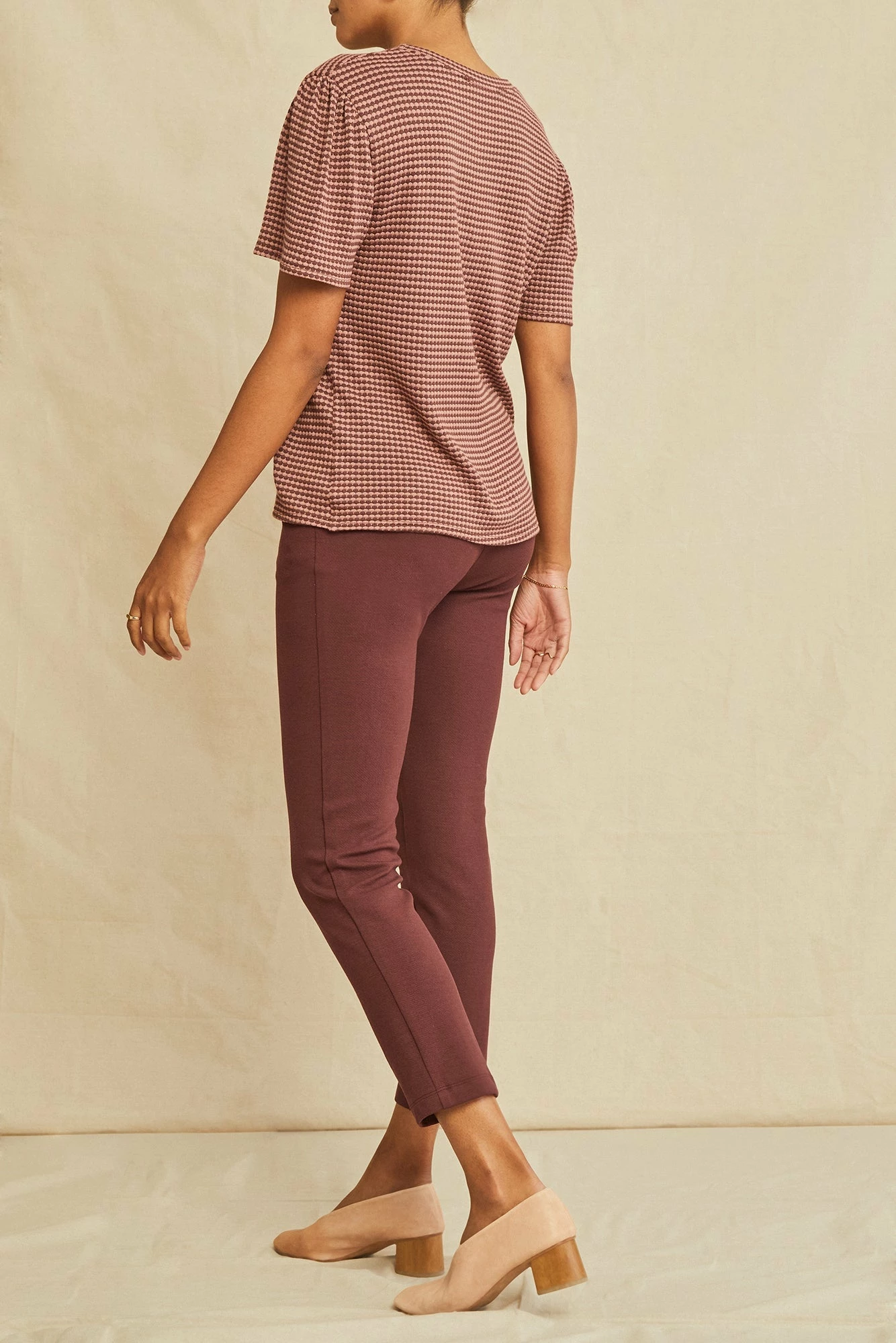 Odilia Scallop Knit Tee - Maple Quartz Stripe 5 Odilia Scallop Knit Tee - Maple Quartz Stripe - Image 3