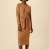 Russo Luxe Fleece Dress - Camel 1 Russo Luxe Fleece Dress - Camel -AMOUR VERT Sales 28 0050R1 Russo Camel 1