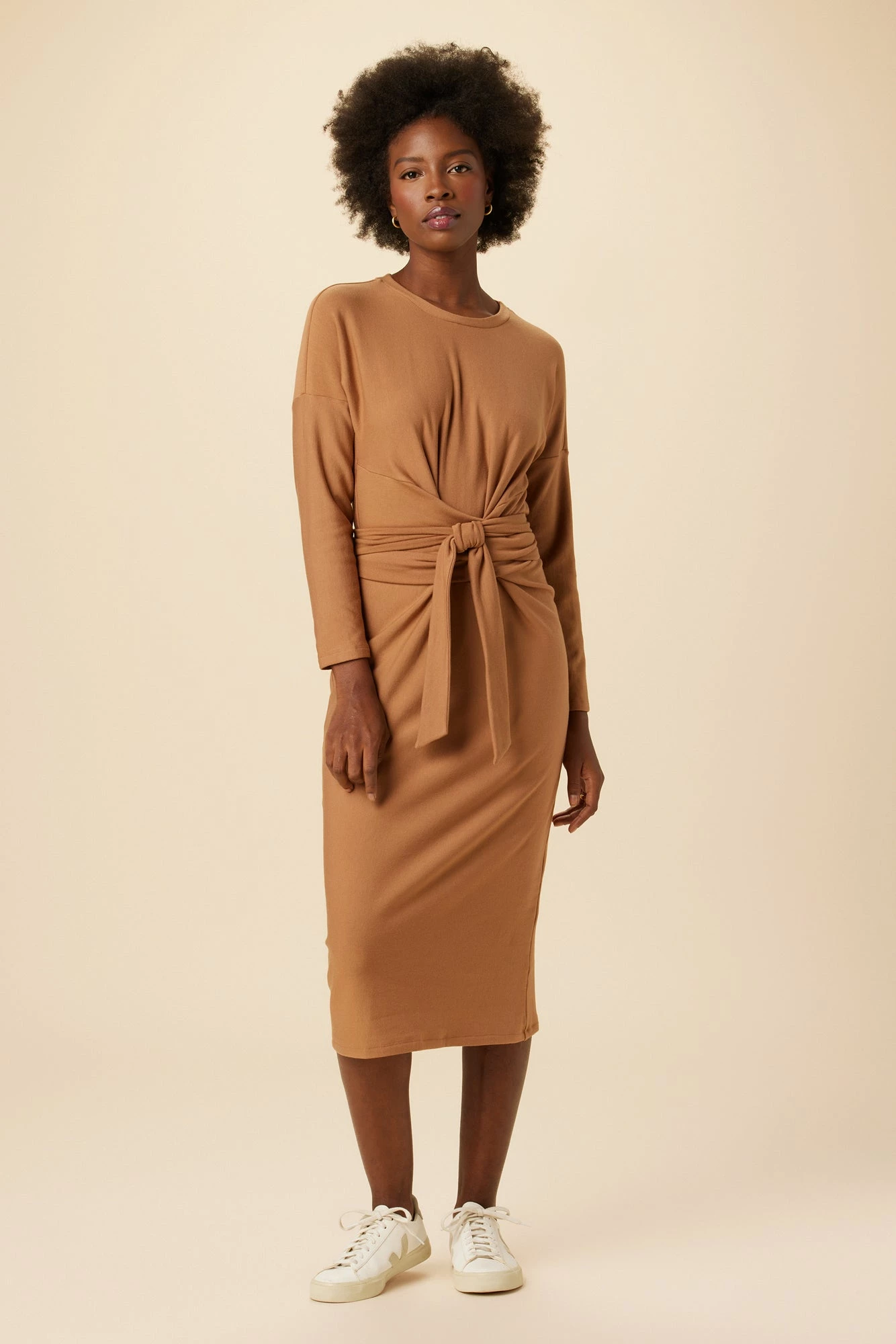Russo Luxe Fleece Dress - Camel 3 Russo Luxe Fleece Dress - Camel