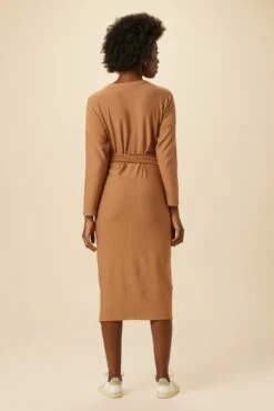 Russo Luxe Fleece Dress - Camel 8 Russo Luxe Fleece Dress - Camel -AMOUR VERT Sales 28 0050R1 Russo Camel 3