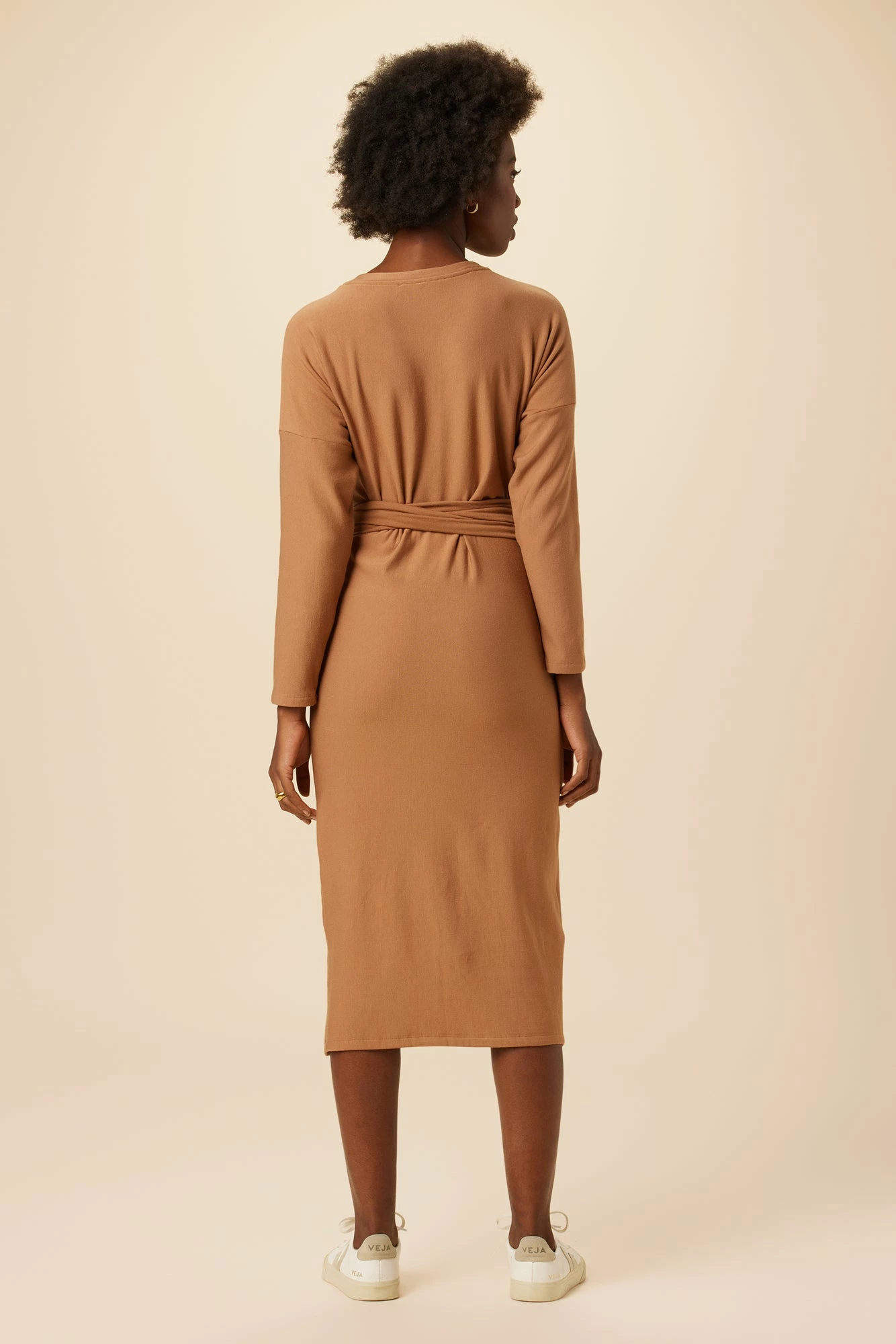 Russo Luxe Fleece Dress - Camel 5 Russo Luxe Fleece Dress - Camel - Image 3