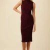 Lux Paris Rib Midi Dress - Plum -AMOUR VERT Sales 3002R1 SL Lux Plum 1