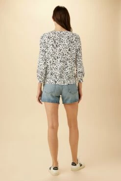 Issa Raglan Slub Tee - Lucy Dot Black -AMOUR VERT Sales 30 0223 Issa Lucy Dot Black 3