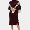 Gadot Paris Rib Skirt - Plum -AMOUR VERT Sales 3800R1 Lux Turtleneck Plum 4