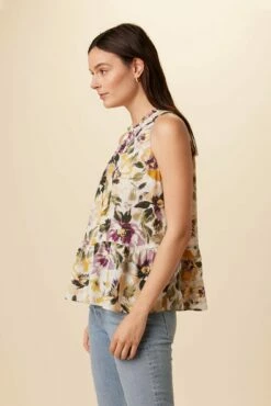 Dahlia Washable Silk Blouse - Isabella Floral -AMOUR VERT Sales 4201 Dahlia Silk Isabella Floral 2