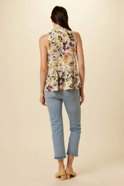 Dahlia Washable Silk Blouse - Isabella Floral -AMOUR VERT Sales 4201 Dahlia Silk Isabella Floral 3