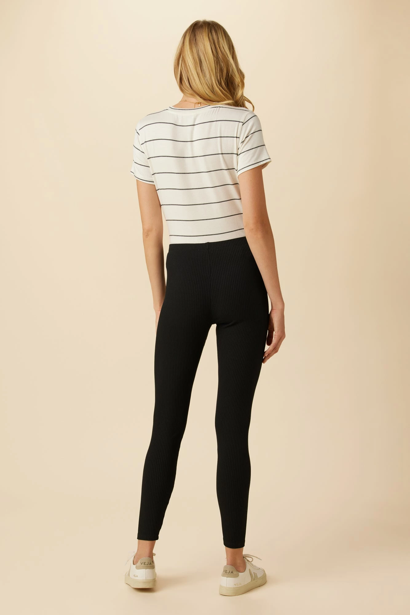 Magda Paris Rib Leggings - Black 4 Magda Paris Rib Leggings - Black - Image 2