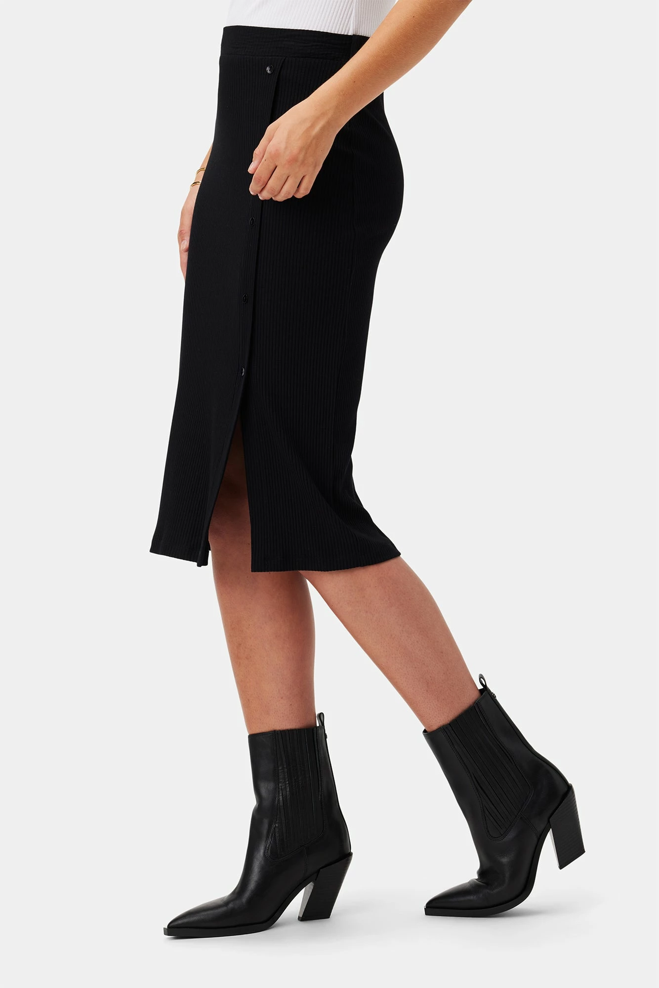 Gadot Paris Rib Skirt - Black 4 Gadot Paris Rib Skirt - Black - Image 2