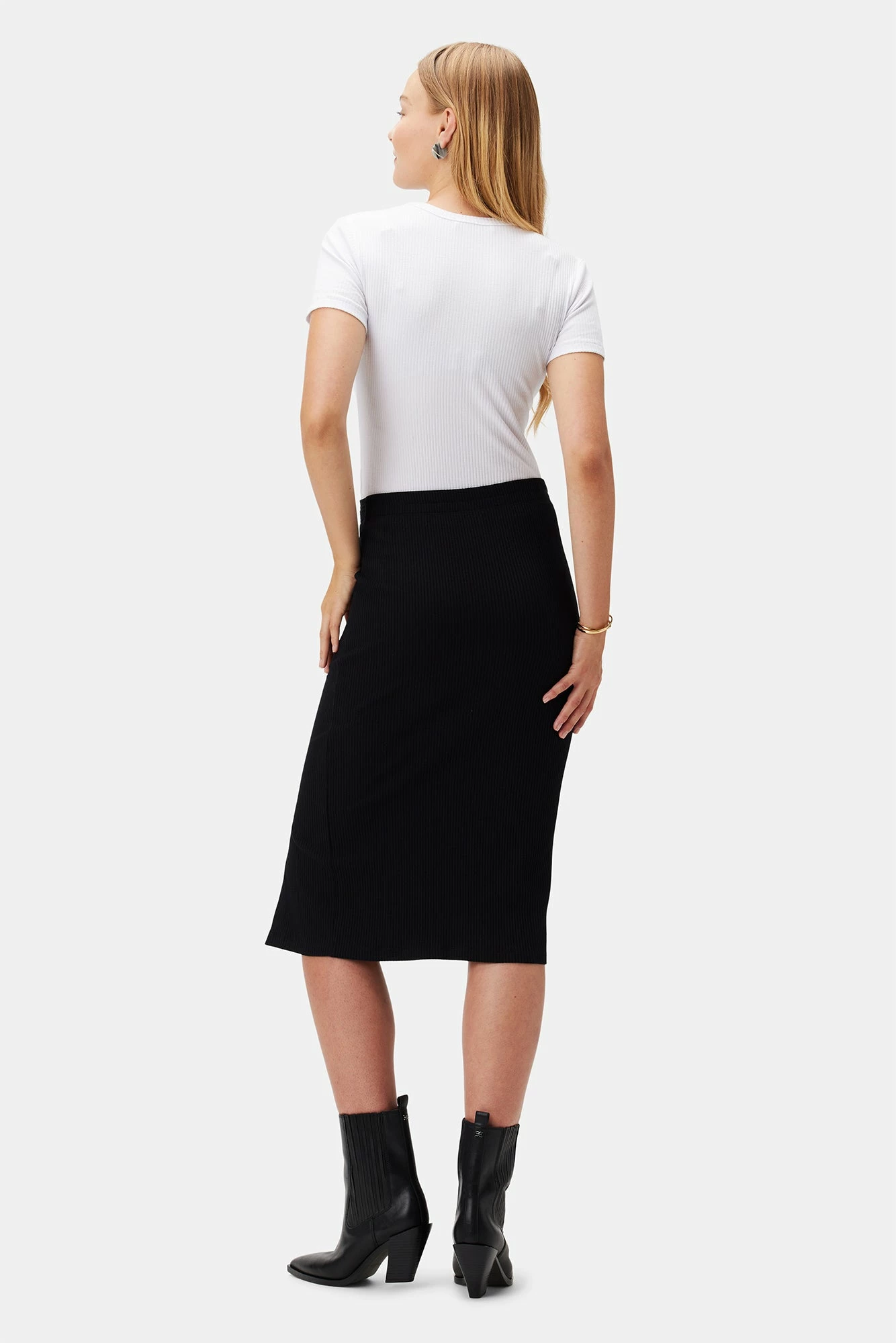 Gadot Paris Rib Skirt - Black 5 Gadot Paris Rib Skirt - Black - Image 3