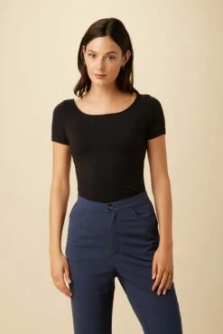 Jenna Reverie Knit Tee - Black