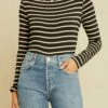 Francoise Long Sleeve Tee - Black And Rose -AMOUR VERT Sales 7045 Francoise Harbor Stripe Black Rose 2688 web 487c650e f95d 4501 aea9 558d0714b010