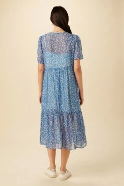 Ravello Nouveau Silk Dress - Brooklyn Floral -AMOUR VERT Sales 7545 Ravello Brooklyn 3