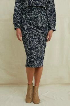 Casey Midi Skirt - Larkspur