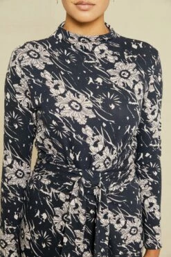 Castile Sweater Knit Dress -AMOUR VERT Sales 7607 Castile Sweater Dress Lola Floral 9924 web