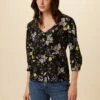Heidi Washable Silk Blouse - French Jardin Black -AMOUR VERT Sales 7904 Heidi French Jardin Black 1