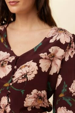 Heidi Washable Silk Blouse - Paysage Sepia -AMOUR VERT Sales 7904 Heidi Paysage Sepia 4