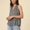 Dahlia Ecovero Blouse - Calico Navy -AMOUR VERT Sales 7905 Dahlia Calico Navy 1