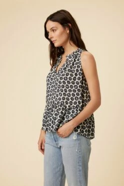 Dahlia Ecovero Blouse - Calico Navy -AMOUR VERT Sales 7905 Dahlia Calico Navy 2