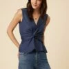 Clemence Tencel Blouse - Indigo