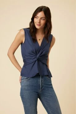 Clemence Tencel Blouse - Indigo