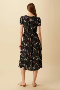 Ellie Washable Silk Dress - Marin Floral -AMOUR VERT Sales 7912 Ellie Silk Marin Floral 3