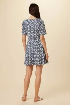 Tamara Reverie Knit Dress - Calico Navy -AMOUR VERT Sales 7917 Tamara Calico Navy 3