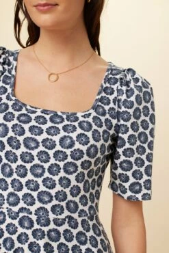 Tamara Reverie Knit Dress - Calico Navy -AMOUR VERT Sales 7917 Tamara Calico Navy 4