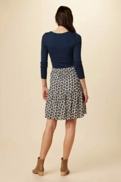 Francesca Ecovero Skirt - Calico Navy -AMOUR VERT Sales 7931 Francesca Calico Navy 3