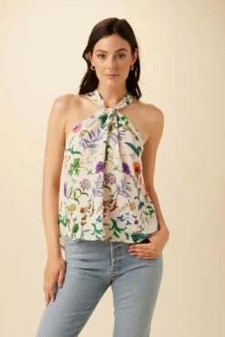 Hayden Washable Silk Blouse - Stella Floral White