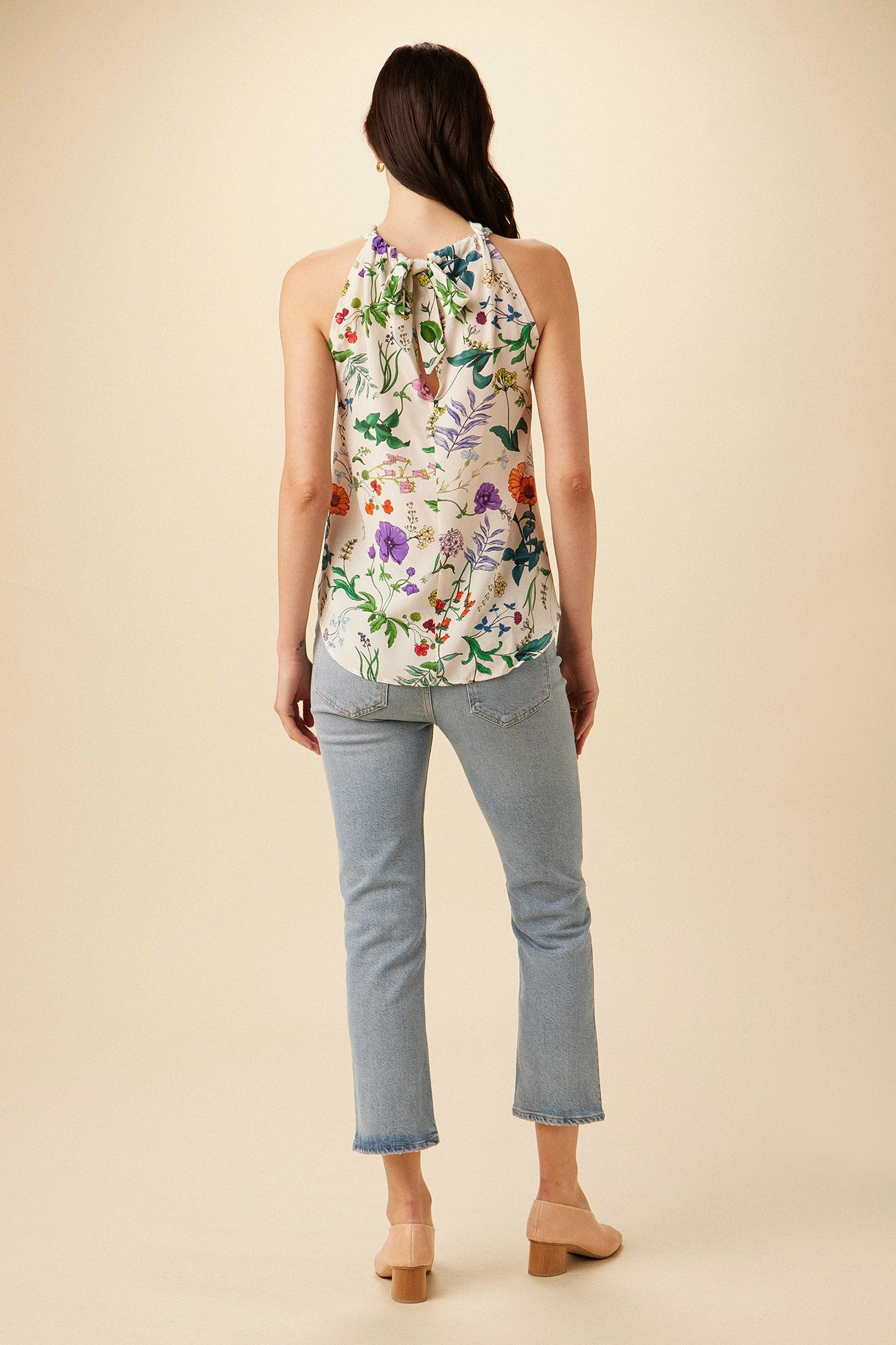 Hayden Washable Silk Blouse - Stella Floral White 5 Hayden Washable Silk Blouse - Stella Floral White - Image 3