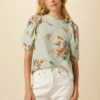Sylvia Washable Silk Blouse - Cannes Floral -AMOUR VERT Sales 7935 Sylvia Silk Cannes Floral 1
