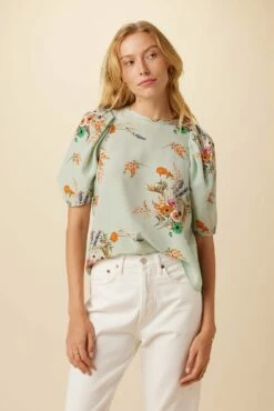 Sylvia Washable Silk Blouse - Cannes Floral