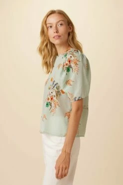 Sylvia Washable Silk Blouse - Cannes Floral 9 Sylvia Washable Silk Blouse - Cannes Floral -AMOUR VERT Sales 7935 Sylvia Silk Cannes Floral 2