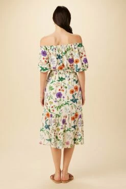Misha Washable Silk Dress - Stella Floral White -AMOUR VERT Sales 7947 Misha Stella White 3