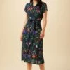 Joyce Ecovero Midi Dress - Stella Floral Navy -AMOUR VERT Sales 7948 Joyce Stella Navy 1