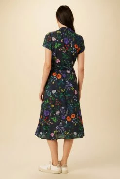 Joyce Ecovero Midi Dress - Stella Floral Navy -AMOUR VERT Sales 7948 Joyce Stella Navy 3