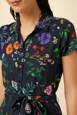 Joyce Ecovero Midi Dress - Stella Floral Navy -AMOUR VERT Sales 7948 Joyce Stella Navy 4