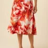 Blaze Washable Silk Wrap Skirt - Begonia -AMOUR VERT Sales 7965 Wrap Blaze Begonia 1