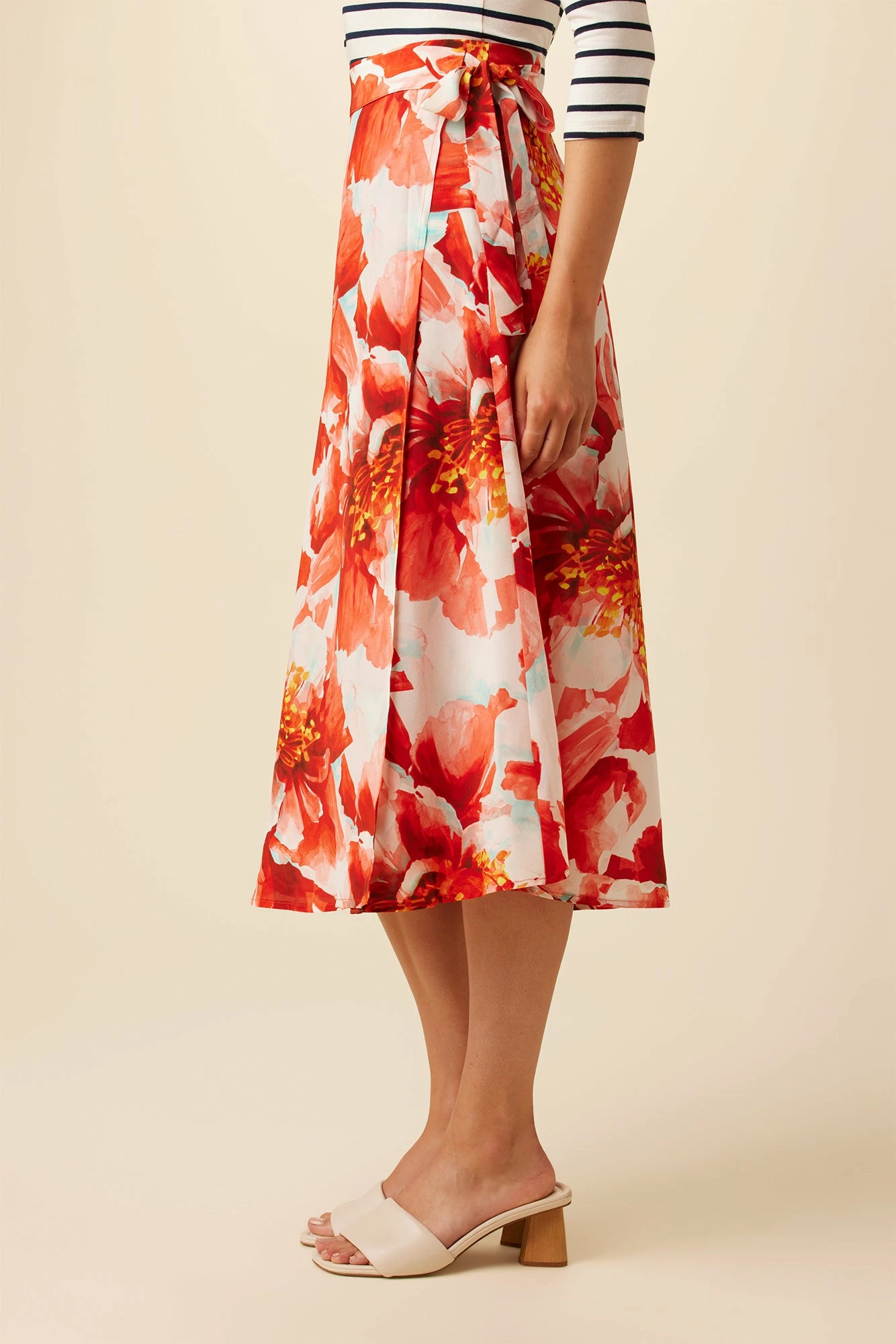 Blaze Washable Silk Wrap Skirt - Begonia 5 Blaze Washable Silk Wrap Skirt - Begonia - Image 3