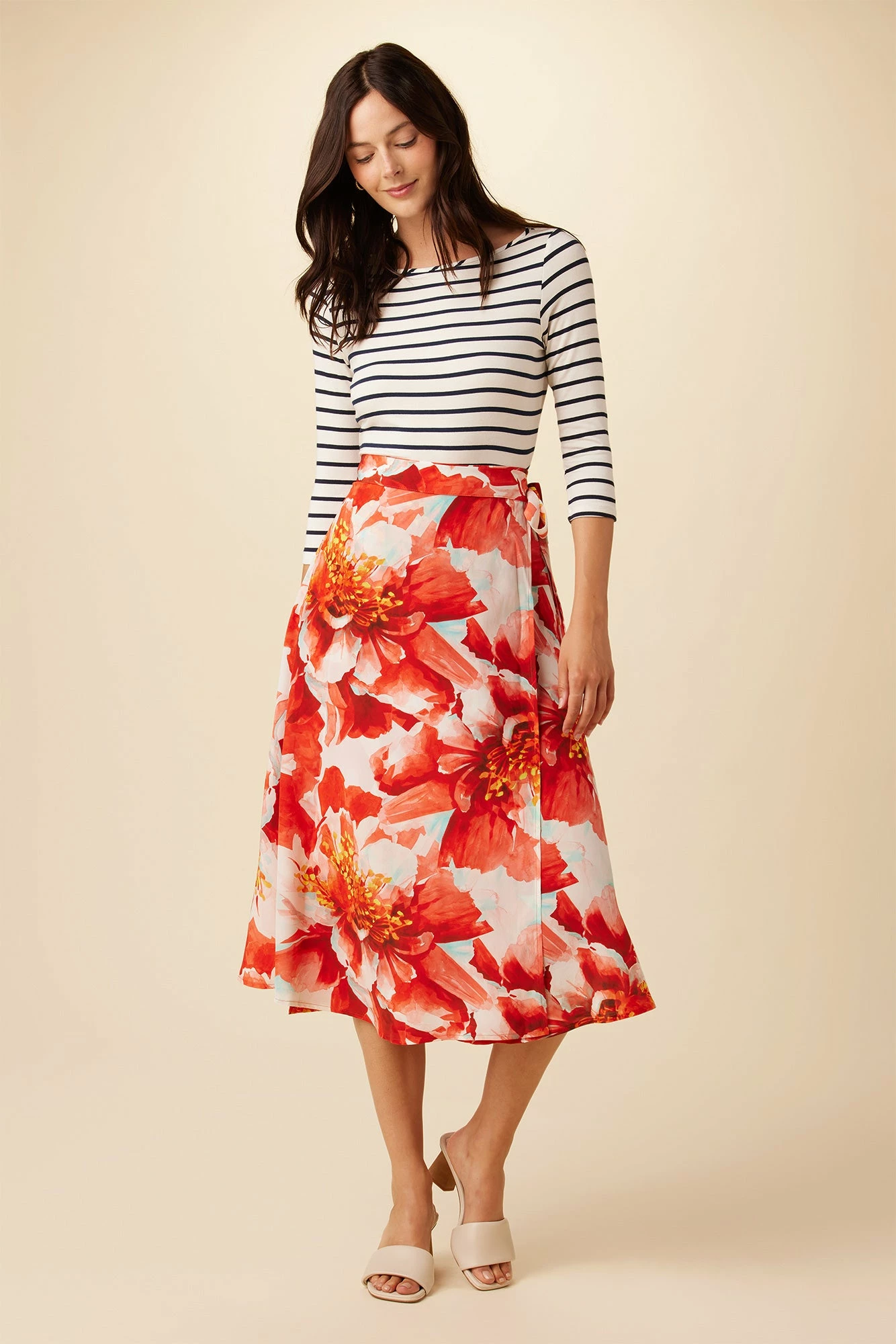 Blaze Washable Silk Wrap Skirt - Begonia 4 Blaze Washable Silk Wrap Skirt - Begonia - Image 2