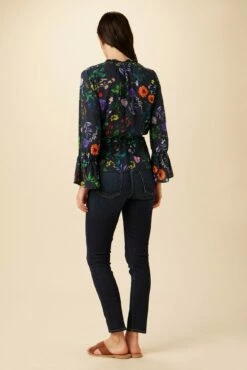 Paige Ecovero Blouse - Stella Floral Navy -AMOUR VERT Sales 7967 Paige Stella Navy 3