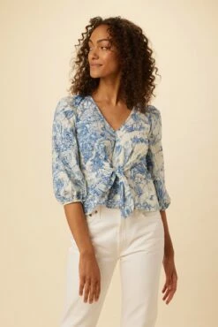 Annika Organic Cotton Blouse - Cotswolds