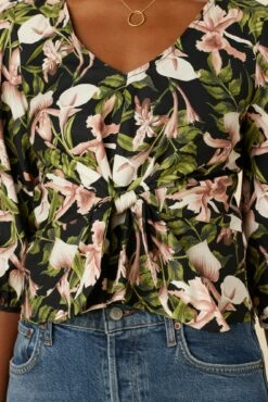 Annika Organic Cotton Blouse - Lily -AMOUR VERT Sales 7972 Annika Lily 4