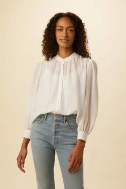Charlotte Tencel Blouse - White