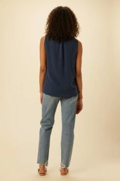 Alicia Tencel Blouse - Black Iris -AMOUR VERT Sales 7976 Alicia Black Iris 3