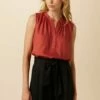 Alicia Tencel Blouse - Red Clay -AMOUR VERT Sales 7976 Alicia Red Clay 1