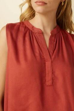Alicia Tencel Blouse - Red Clay -AMOUR VERT Sales 7976 Alicia Red Clay 4